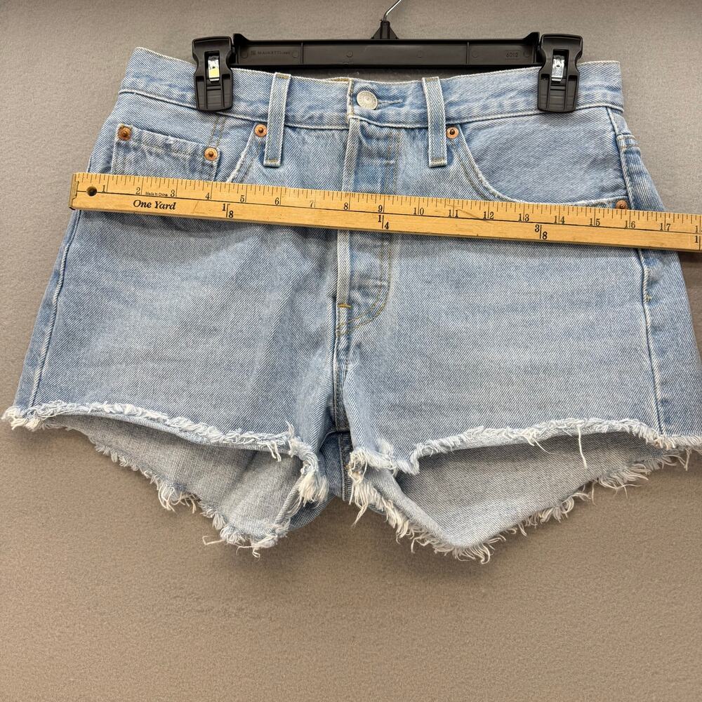 Levi's 501XX Shorts Women's 27 (4) Light Blue 2.5" Short Button Fly 80s Summer - Picture 9 of 13